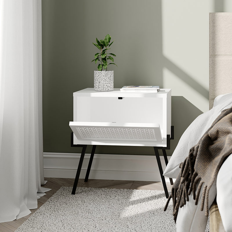 LISMORE NIGHTSTAND - WHITE