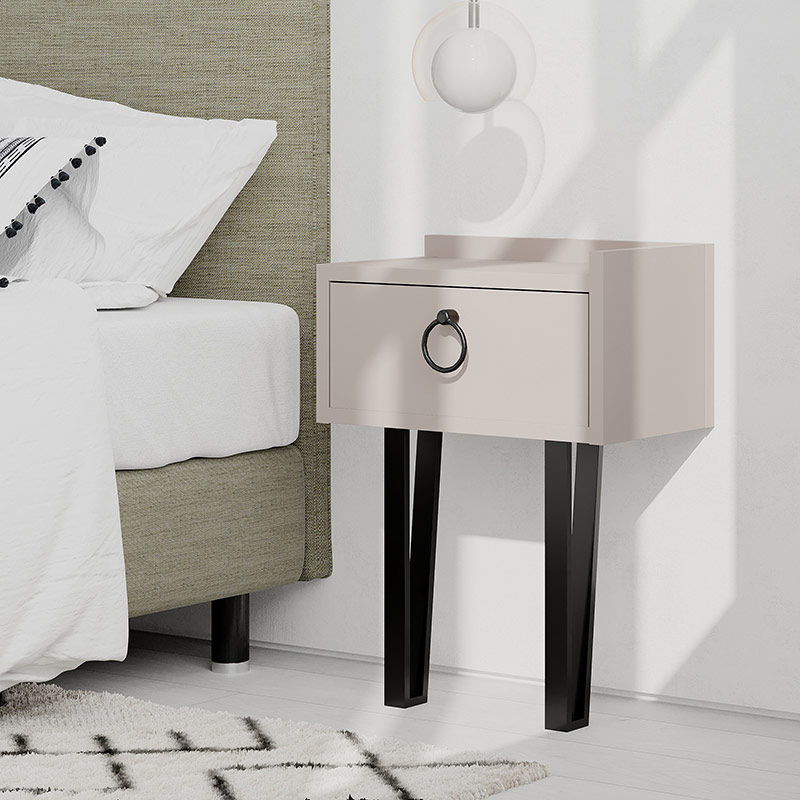 ICELAND NIGHTSTAND - LIGHT MOCHA