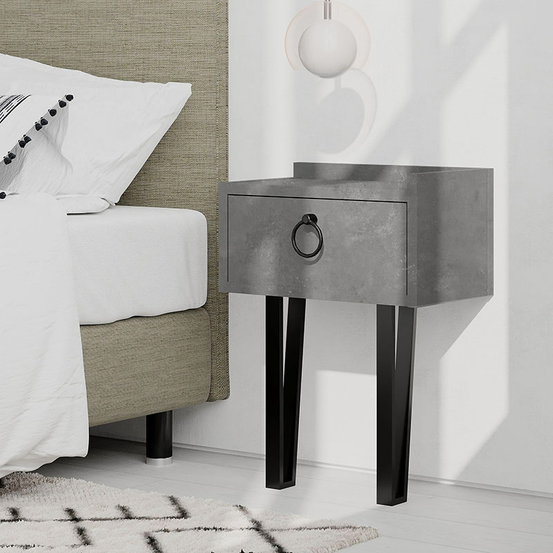 ICELAND NIGHTSTAND - RETRO GREY