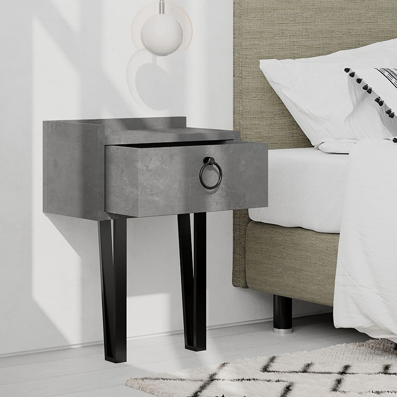 ICELAND NIGHTSTAND - RETRO GREY