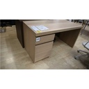 Ikea MALM Desk, white stained oak veneer 140x65 cm