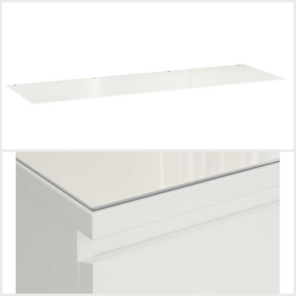 Ikea MALM Glass top white 160x48 cm