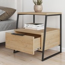 GLADSTONE NIGHTSTAND WITH DRAWER - OAK