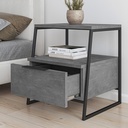 GLADSTONE NIGHTSTAND WITH DRAWER - RETRO GREY