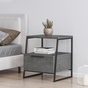 GLADSTONE NIGHTSTAND WITH DRAWER - RETRO GREY