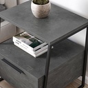 GLADSTONE NIGHTSTAND WITH DRAWER - RETRO GREY