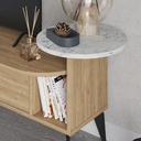 WHITEHORSE TV STAND - OAK - CARRARA