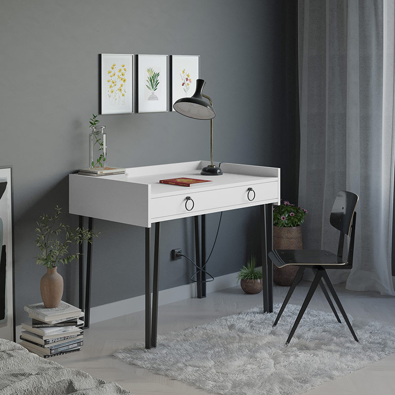ICELAND STUDY TABLE - WHITE