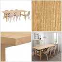 Ikea MOCKELBY / ODGER table and 6 chairs oak/white/beige 235x100 cm