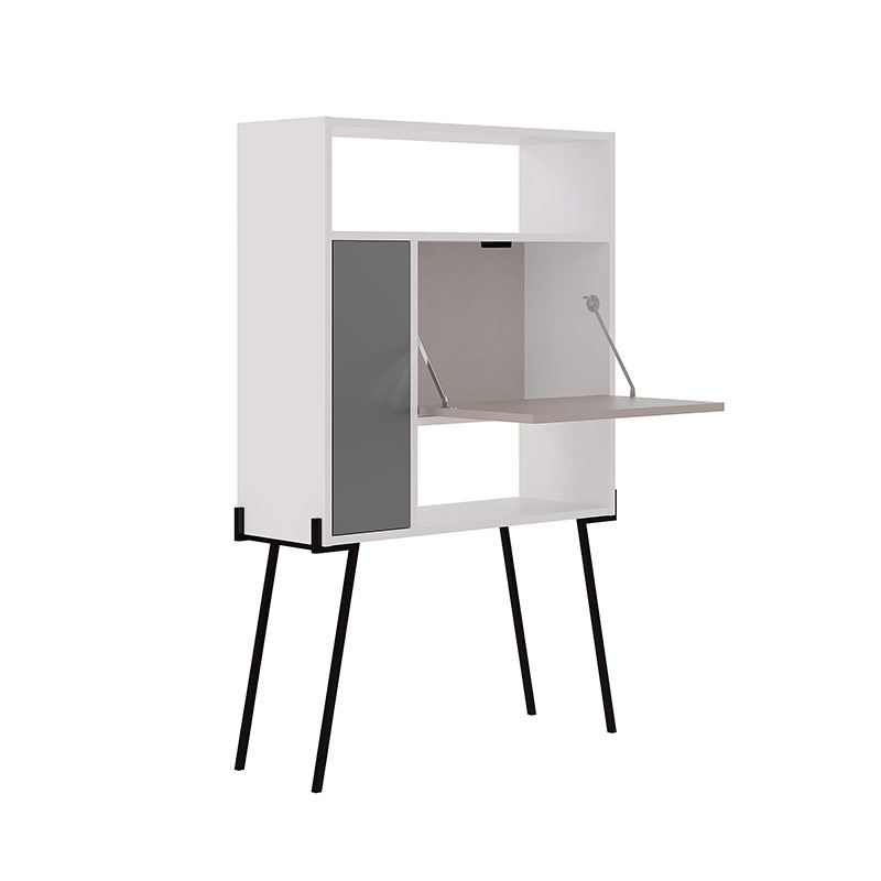 ITALY WORKING TABLE - WHITE - LIGHT MOCHA - ANTHRACITE