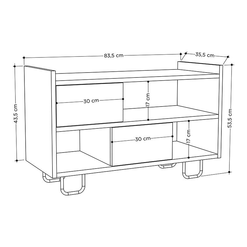 MACON BENCH - WHITE - OAK