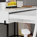 EVANSVILLE WORKING TABLE - WHITE - ANTHRACITE