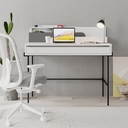 EVANSVILLE WORKING TABLE - WHITE - ANTHRACITE