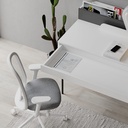 EVANSVILLE WORKING TABLE - WHITE - ANTHRACITE