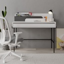 EVANSVILLE WORKING TABLE - WHITE - ANTHRACITE