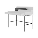 EVANSVILLE WORKING TABLE - WHITE - ANTHRACITE