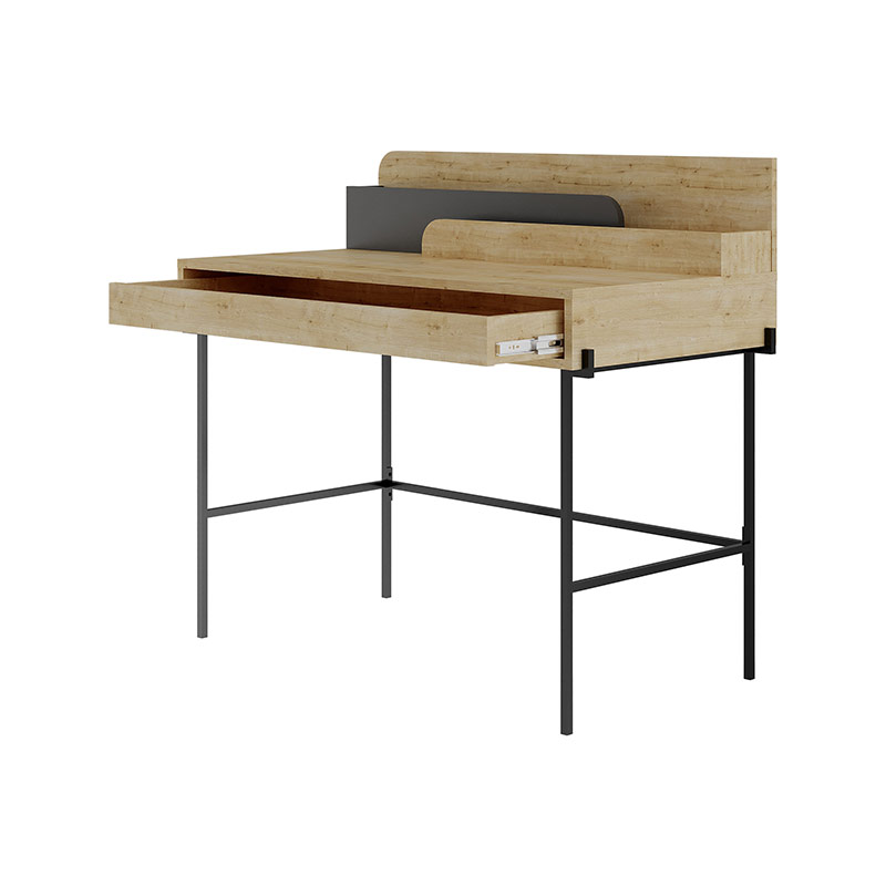 EVANSVILLE WORKING TABLE - OAK - ANTHRACITE