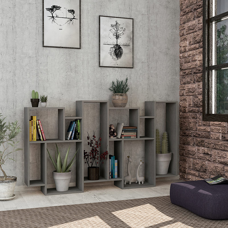 WARREN BOOKCASE - RETRO GREY