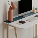 KENSEE DESK - WHITE - TURQUOISE