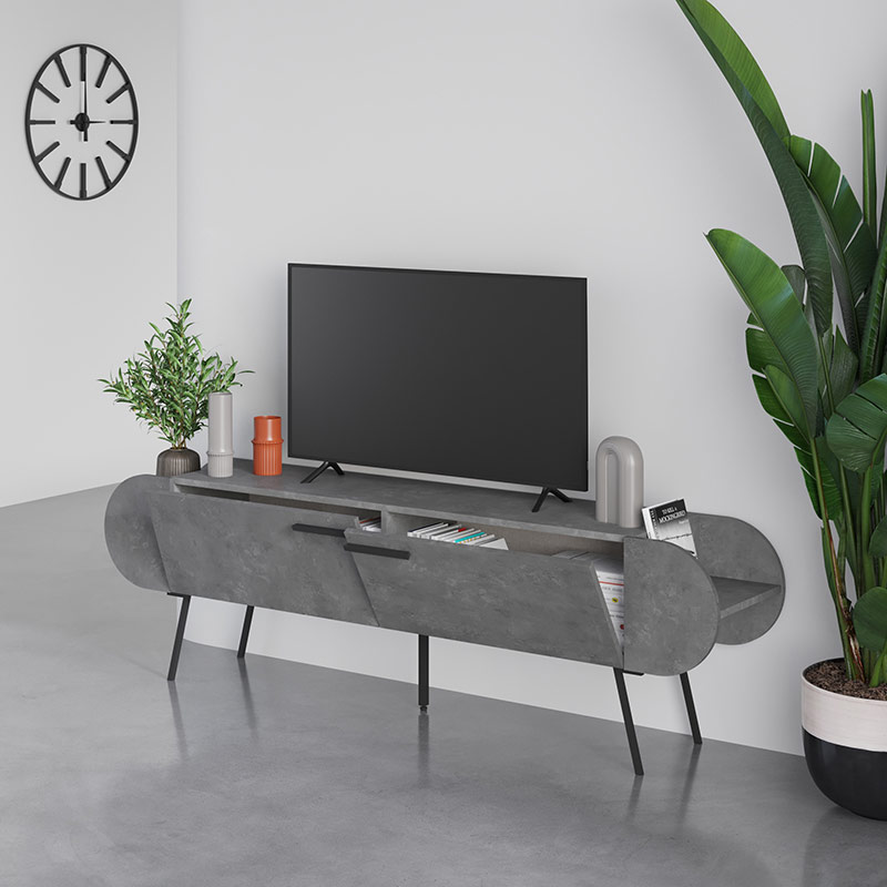 WACO TV STAND - RETRO GREY