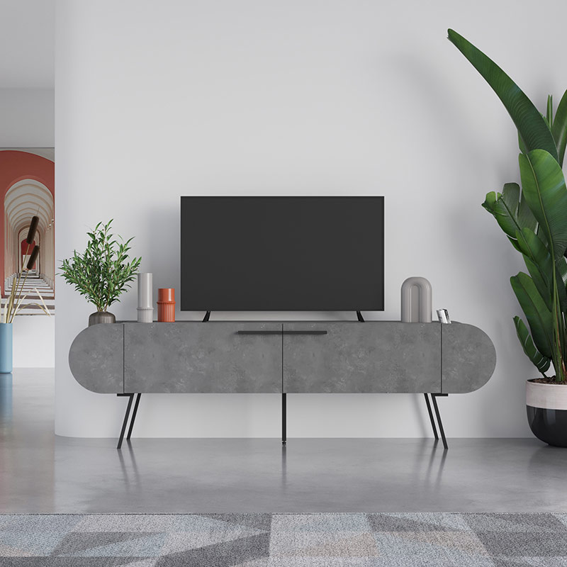 WACO TV STAND - RETRO GREY