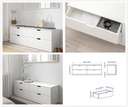 Ikea NORDLI chest of 4 drawers white 160x54 cm