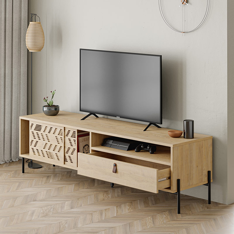 MERIDEN TV STAND - OAK