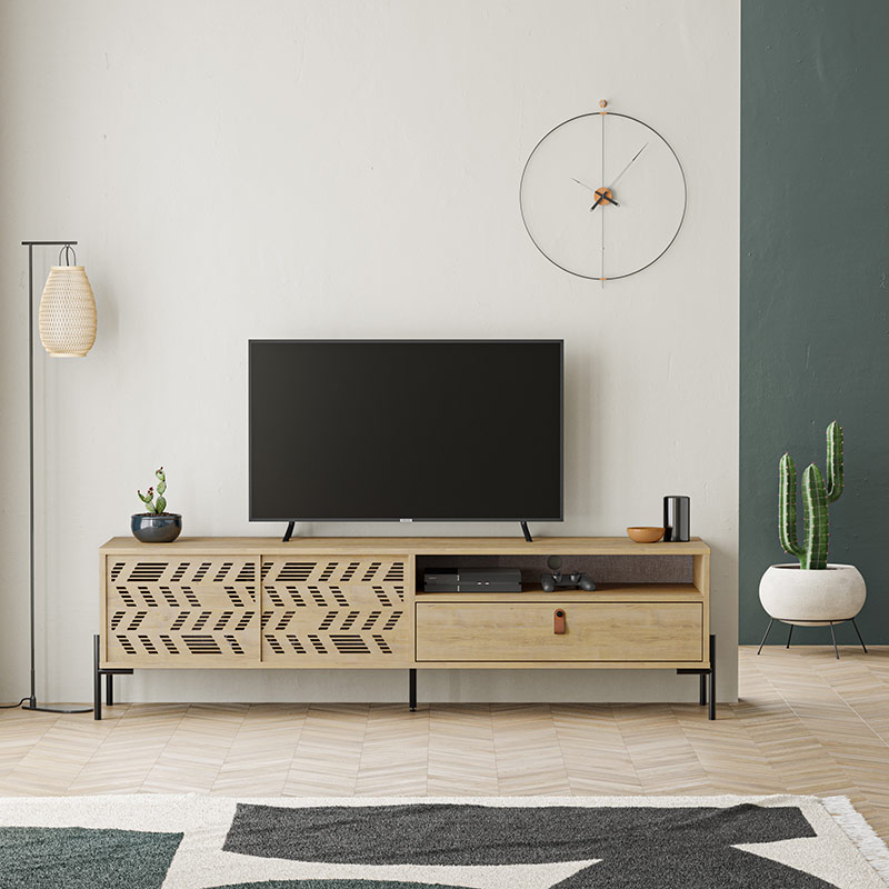 MERIDEN TV STAND - OAK