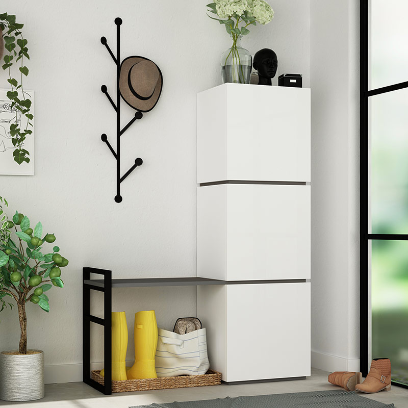 NORTHBAY HALLWAY STAND - WHITE - ANTHRACITE