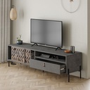 MERIDEN TV STAND - RETRO GREY