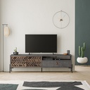 MERIDEN TV STAND - RETRO GREY