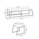 GLADSTONE TV STAND - WHITE