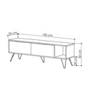 LAWTON TV UNIT - WHITE - ANTHRACITE