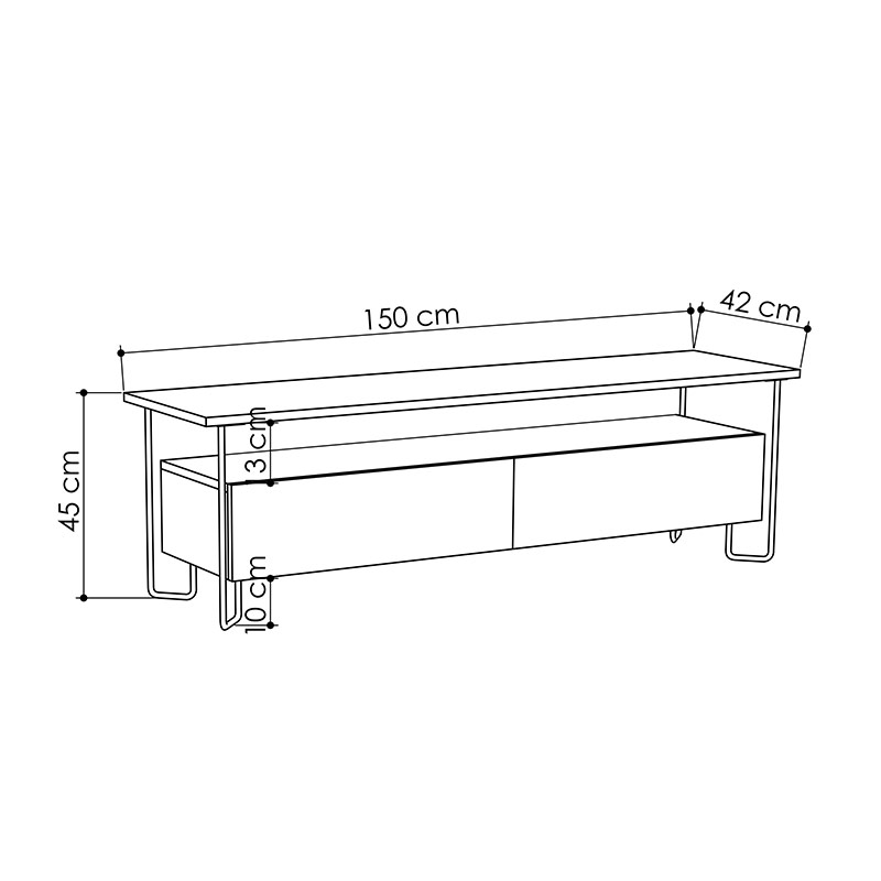 PEORIA TV UNIT - LIGHT MOCHA