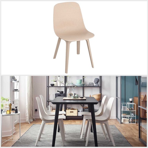 Ikea Odger Chair, White-Beige