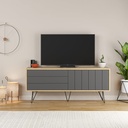 OREGON TV STAND - OAK - ANTHRACITE