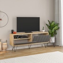 OREGON TV STAND - OAK - ANTHRACITE