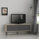 OREGON TV STAND - OAK - ANTHRACITE