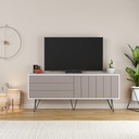 OREGON TV STAND - WHITE - LIGHT MOCHA