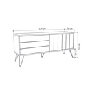 OREGON TV STAND - WHITE - LIGHT MOCHA