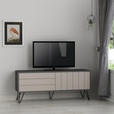 OREGON TV STAND - ANTHRACITE - LIGHT MOCHA