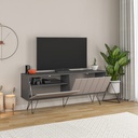 OREGON TV STAND - ANTHRACITE - LIGHT MOCHA