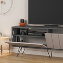 OREGON TV STAND - ANTHRACITE - LIGHT MOCHA