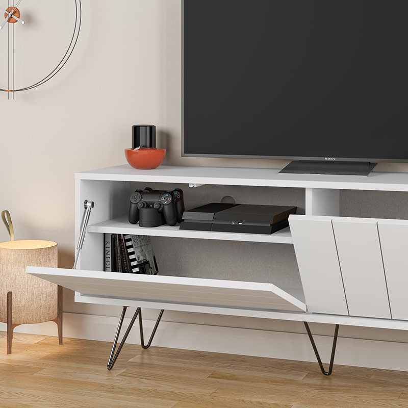 OREGON TV STAND - WHITE - WHITE