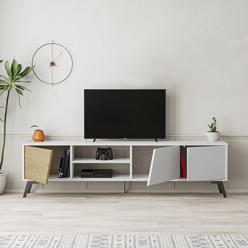 Patnos Tv Stand - White - Oak