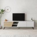 NORWOOD TV STAND - WHITE - OAK