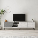 NORWOOD TV STAND - ANCIENT WHITE - RETRO GREY