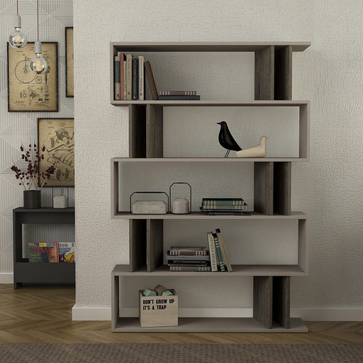 Terme Bookcase Light Mocha-Dark Coffee