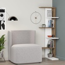 VISALIA CORNER BOOKCASE - WHITE - HITIT