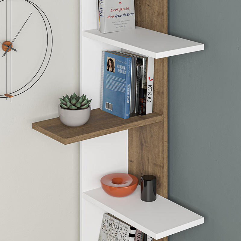 VISALIA CORNER BOOKCASE - WHITE - HITIT